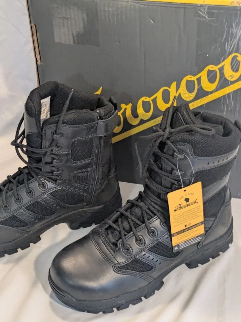 Thorogood Men 7.5 XW 804‑6191 Waterproof Composite Toe Tactical Side Zip Boots
